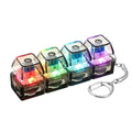 LED Keyboard Keychain Fidget Toys 4 Keys Keyboard KeycapsToy Party Stress Relief Keyboard Cap